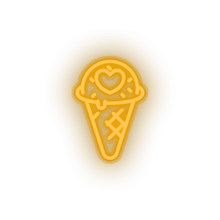 Charger l&#39;image dans la galerie, warm_white ice_cream led heart ice cream love relationship romance sweet valentine day neon factory