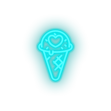 Charger l&#39;image dans la galerie, ice_blue ice_cream led heart ice cream love relationship romance sweet valentine day neon factory