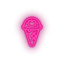 Charger l&#39;image dans la galerie, Ice cream Heart ice cream love relationship romance sweet valentine day Neon led factory