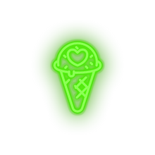 Charger l&#39;image dans la galerie, green ice_cream led heart ice cream love relationship romance sweet valentine day neon factory