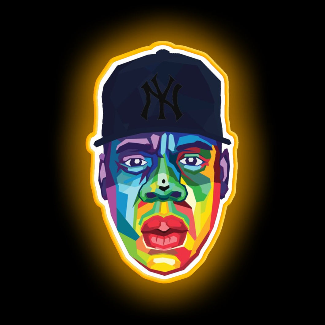 Jay Z Rapper neon sign