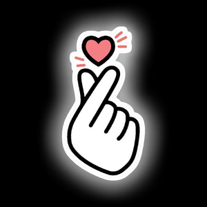 Kpop - signe de néon de coeur doigt