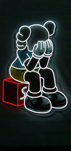 Kaws fan art neon crying