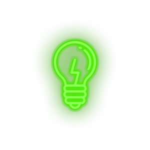 green light_blub led back to school creative education idea light blub student study neon factory