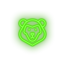 Charger l&#39;image dans la galerie, green lion led animal carnivore cartoon fauna leo lion zoo neon factory