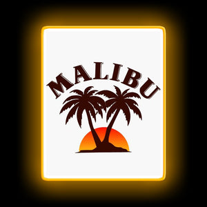 Malibu Alcohol Poster neon sign