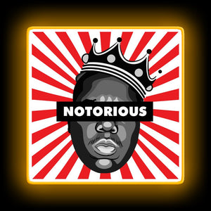 Notorious B.I.G black neon sign