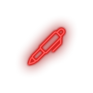 red pen led back to school edit education pen student study write neon factory