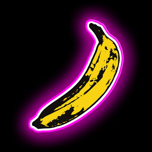 Signe de néon de banane punk