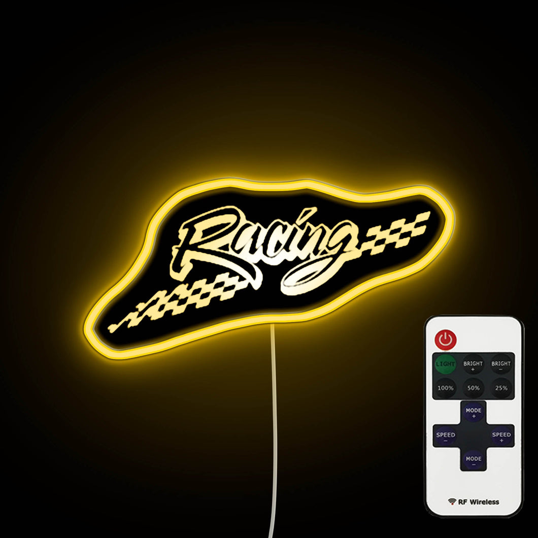 Racing E neon sign