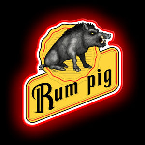 Rum Pig neon wall sign