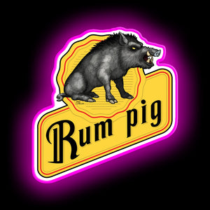 Rum Pig led sign