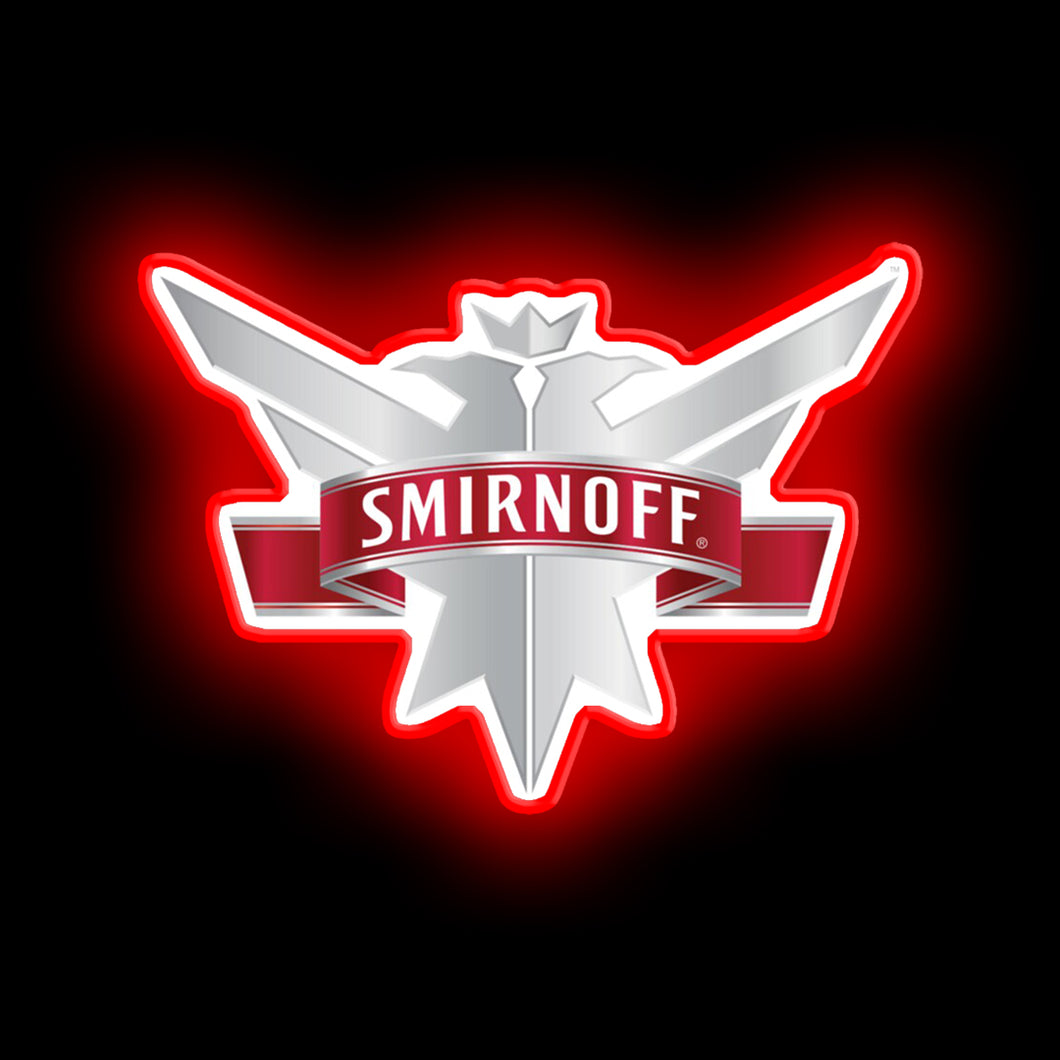 Smirnoff logo neon led sign bar