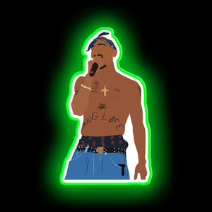 Sign de néon de la vie du rappeur Tupac