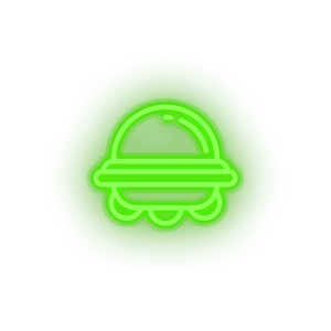 green ufo led adventure alien astronomy outer space space space ship ufo neon factory