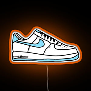 Af1 sneakers RGB neon sign orange