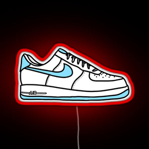 Af1 sneakers RGB neon sign red