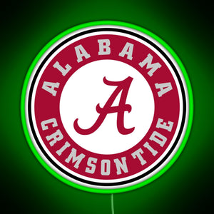 alabama crimson tide football RGB neon sign green