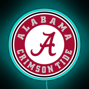 alabama crimson tide football RGB neon sign lightblue 