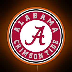 alabama crimson tide football RGB neon sign orange