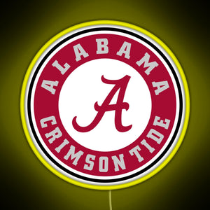 alabama crimson tide football RGB neon sign yellow