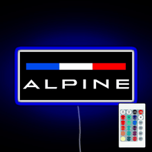 Charger l&#39;image dans la galerie, Alpine F1 team colors RGB neon sign remote