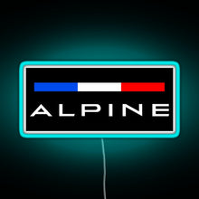 Charger l&#39;image dans la galerie, Alpine F1 team colors RGB neon sign lightblue 