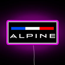 Charger l&#39;image dans la galerie, Alpine F1 team colors RGB neon sign  pink