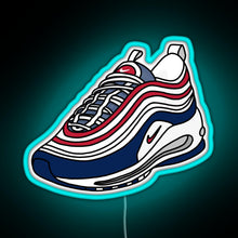 Charger l&#39;image dans la galerie, AM97 USA SNEAKERS RGB neon sign lightblue 