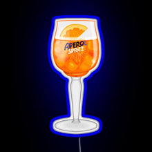 Charger l&#39;image dans la galerie, Aperol Spritz in a Glass RGB neon sign blue