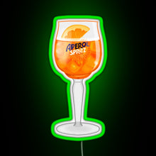 Charger l&#39;image dans la galerie, Aperol Spritz in a Glass RGB neon sign green