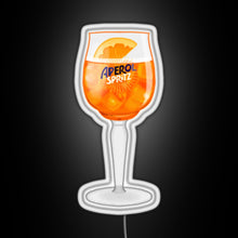 Charger l&#39;image dans la galerie, Aperol Spritz in a Glass RGB neon sign white 