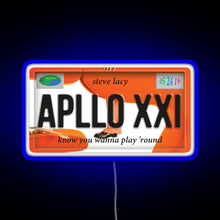 Charger l&#39;image dans la galerie, Apollo XXI Steve Lacy License Plate RGB neon sign blue