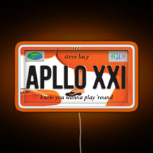 Charger l&#39;image dans la galerie, Apollo XXI Steve Lacy License Plate RGB neon sign orange