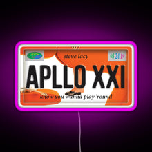 Charger l&#39;image dans la galerie, Apollo XXI Steve Lacy License Plate RGB neon sign  pink