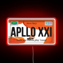 Charger l&#39;image dans la galerie, Apollo XXI Steve Lacy License Plate RGB neon sign red