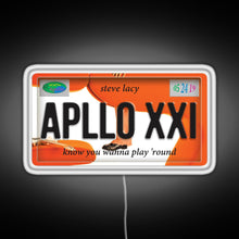 Charger l&#39;image dans la galerie, Apollo XXI Steve Lacy License Plate RGB neon sign white 