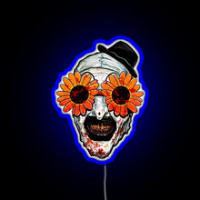 Charger l&#39;image dans la galerie, Art The Clown Terrifier 2 Sunflower Sunglasses RGB neon sign blue