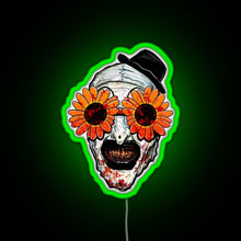 Charger l&#39;image dans la galerie, Art The Clown Terrifier 2 Sunflower Sunglasses RGB neon sign green