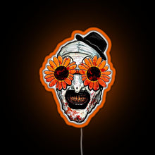 Charger l&#39;image dans la galerie, Art The Clown Terrifier 2 Sunflower Sunglasses RGB neon sign orange