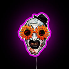 Charger l&#39;image dans la galerie, Art The Clown Terrifier 2 Sunflower Sunglasses RGB neon sign  pink