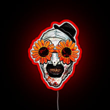 Charger l&#39;image dans la galerie, Art The Clown Terrifier 2 Sunflower Sunglasses RGB neon sign red
