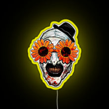 Charger l&#39;image dans la galerie, Art The Clown Terrifier 2 Sunflower Sunglasses RGB neon sign yellow
