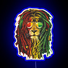 Charger l&#39;image dans la galerie, Awesome Design Bob Marley Funny Men Rasta Lion Women Who Love RGB neon sign blue