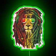 Charger l&#39;image dans la galerie, Awesome Design Bob Marley Funny Men Rasta Lion Women Who Love RGB neon sign green