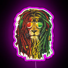 Charger l&#39;image dans la galerie, Awesome Design Bob Marley Funny Men Rasta Lion Women Who Love RGB neon sign  pink