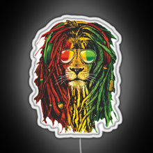 Charger l&#39;image dans la galerie, Awesome Design Bob Marley Funny Men Rasta Lion Women Who Love RGB neon sign white 