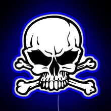 Charger l&#39;image dans la galerie, Awesome skull RGB neon sign blue
