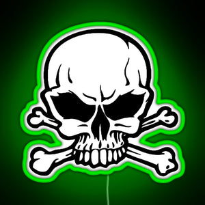 Awesome skull RGB neon sign green