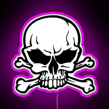 Charger l&#39;image dans la galerie, Awesome skull RGB neon sign  pink